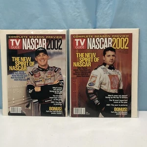 TV GUIDE PREVIEW NASCAR 2002 2 Of 4 COLLECTIBLE COVERS Earnhardt Harvick Poster - Picture 1 of 4