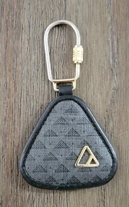 LIZ CLAIBORNE Vintage Keychain 2" Triangle Black and Gray Keychain - Picture 1 of 4