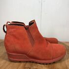 Sorel Boots Womens 8 Joan of Arctic Hidden Wedge Chelsea Orange Shoes Classic