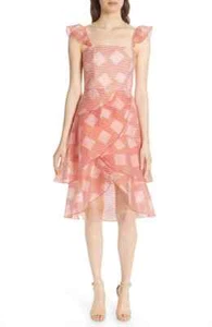 Alice + Olivia Damen rot Angelita Midi Kleid Größe 6 L80214 - Bild 1 von 3