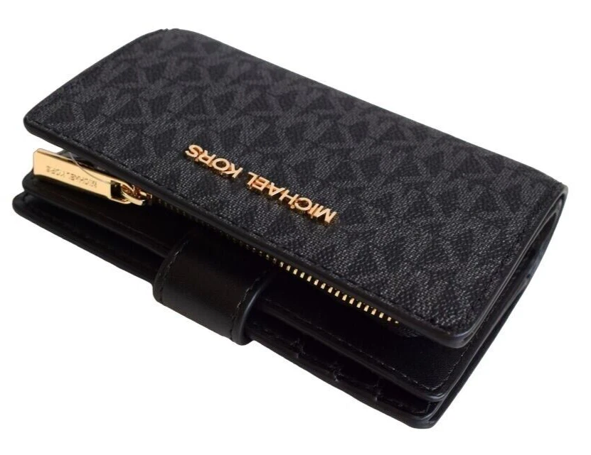 Michael Kors Damen Geldbörse Wallet JET SET TRAVEL BIFOLD ZIP schwarz - Bild 1 von 4