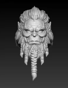 Orc Warrior Beserker custom head for Mythic Legions & other action figures - Picture 1 of 3