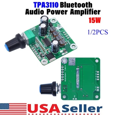 TPA3110 15Wx15W Dual Channel Bluetooth Audio Power Amplifier Digital Board 1/2PC - Image 1 of 4