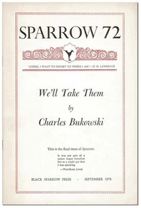 Charles Bukowski-WE'LL TAKE THEM (SPARROW 72)-1978-1ST PB ED-NEAR FINE-POETRY - Picture 1 of 1