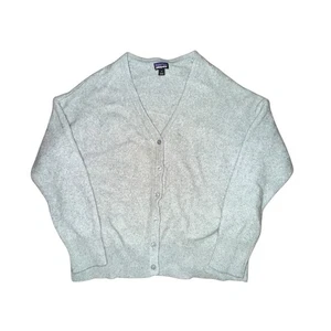 Patagonia Recycled Cashmere Cardigan Women's Size S Salt Grey L/S V Neck - Picture 1 of 7