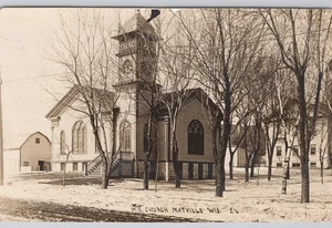 Postcard  M.E. Church Mayville Wisconsin RPPC cir.1912  N-1 - Picture 1 of 2