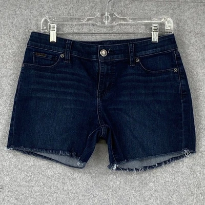 Pantalones Cortos de Jean The Limited Para Mujer 6 Azul Corte Tiro Medio Elastizados Lavado Oscuro Denim Foto 1 de 4