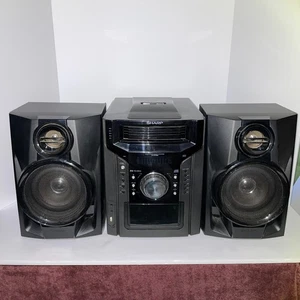 Sharp Mini Component System Model CD-DH950P Black 70W 5 CD iPod Radio - Picture 1 of 12