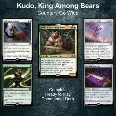 Kudo, King Among Bears Magic Gathering Commander Bears +1 counters Deck EDH - Image 1 of 4