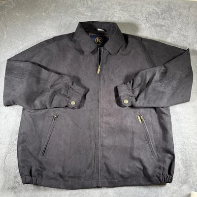 Kenpo Black Bomber Jacket Men’s Large Full-Zip Lined Western - Image 1 of 4