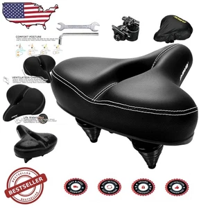 C30 Sedile Bici Oversize: Cuscino Memory Foam, Doppia Molla, Sella Comfort Unisex - Foto 1 di 8