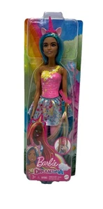 Barbie Dreamtopia Einhorn Puppe bunt fantastisch Modepuppe Clip-on Schwanz - Bild 1 von 4