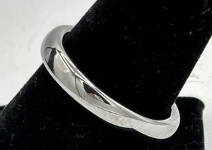Anello da uomo in carburo di tungsteno misura 4 mm 9,5 fede nuziale lucida - Foto 1 di 4