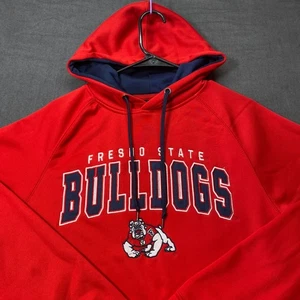 Felpa Fresno State Bulldogs rossa con cappuccio uomo taglia small poliestere colosseo - Foto 1 di 12