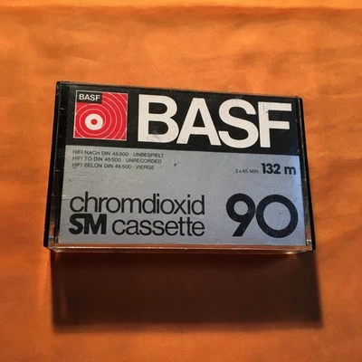 BASF chromdioxid SM 90 Cassette,IEC II/High Position,sehr guter Zustand,1976 - Image 1 of 4