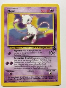 1 Carta Pokemon Mew Vintage WOTC Black Star Promo 1999 2000 NM n. 8 - Foto 1 di 8