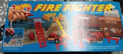 Juego Hot Wheels Fire Fighter Sto & Go 1988 en caja Foto 1 de 4