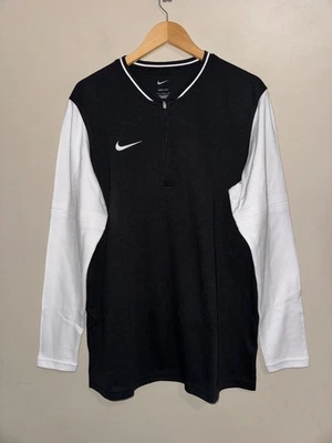 Nike Football Coach Dri-FIT 1/4 Cremallera Pullover Top Negro Blanco Para Hombres L FJ9549-010 Foto 1 de 4