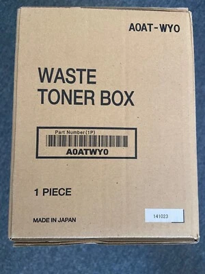 A0ATWY0 Konica Minolta 1 set of 4 Waste Toner Boxes NEW - Image 1 of 4