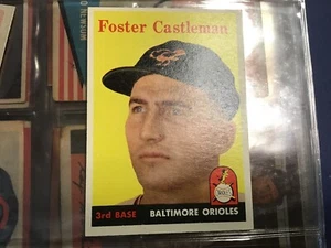1958 Topps FOSTER CASTLEMAN #416 Baltimore Orioles - Picture 1 of 2