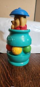 Vintage Disney Winnie the Pooh Pop-Up Spinning Honey Pot Push Down Baby Toy