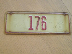 VINTAGE 176 SCHWERLAST METALL HAUS TÜR WAND NUMMER SCHILD RUSTIKAL MANCAVE WOHNUNG  - Bild 1 von 2