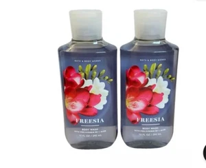 2 BATH & BODY WORKS FREESIA SHOWER GEL BODY WASH 10 FL OZ NEW - Picture 1 of 2