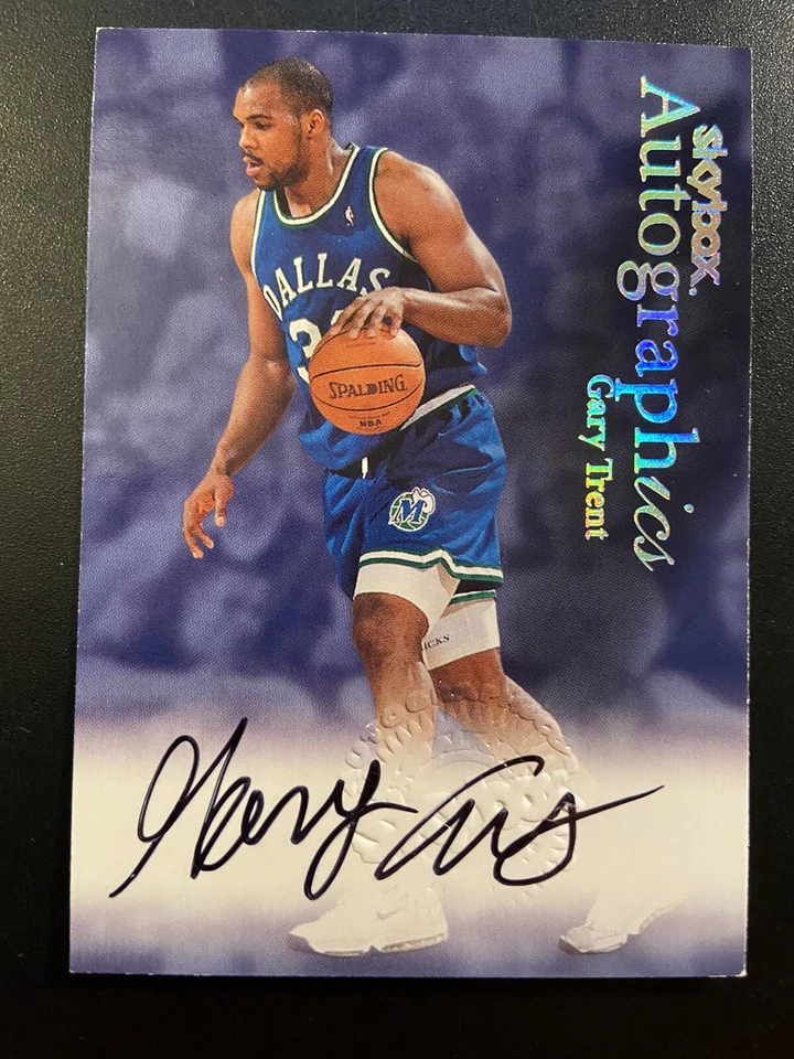 1999 SkyBox Premium Autographics Gary Trent Mavericks Auto Basketball - Image 1 of 2