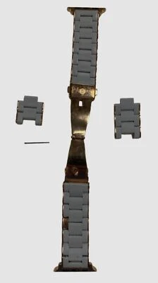 Correa de reloj de silicona de acero inoxidable gris rosa Michele para mujer $295 Foto 1 de 4