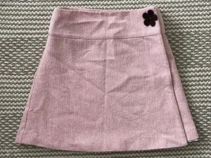 Jacadi Girls Size 12 152cm Pink Wrap Wool Skirt Herringbone - Picture 1 of 8