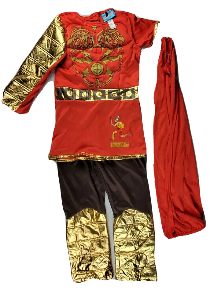 Horrible Historias Disfraz Gladiador Niño Talla 5-6 Años Halloween Vestir Rojo Foto 1 de 4