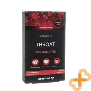 VIRONOX Throat Health Supplement for Children Raspberry Flavor 20 Lozenges - Picture 1 of 16