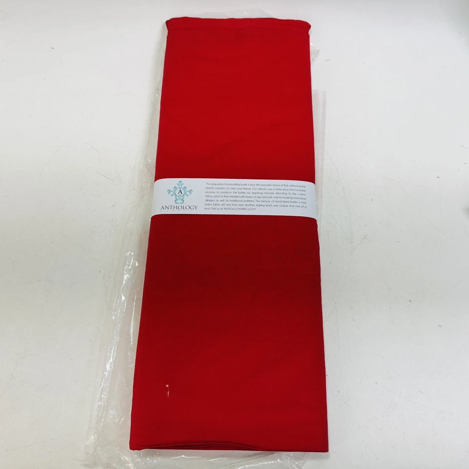 10.20 Yard of Anthology Fabrics 100% Cotton, Lava Solids Style# 2025 True Red - Image 1 of 4