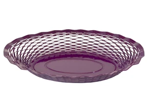 Cesta de pan y comida ovalada de acero inoxidable Roger Orfevre, 12 x 9,5 pulgadas - Imagen 1 de 3