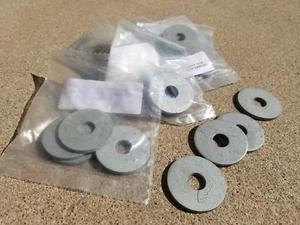 Qty-20 BIG Galvanized Steel Flat Washer 1-1/2" OD 7/16" ID 9/64" Thick. 10 gauge - Picture 1 of 2