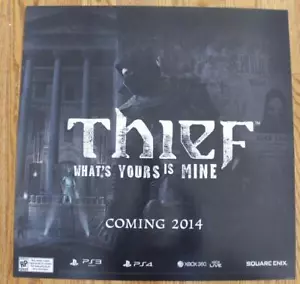 2014 STORE DISPLAY SIGN 24x24 THIEF XBOX360 PS3 PS4 SQUARE ENIX FOR A LIGHT BOX - Picture 1 of 1