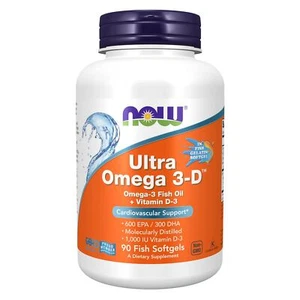 NOW FOODS Ultra Omega 3-D Fish Gelatin 90 Fish Softgels - Picture 1 of 4
