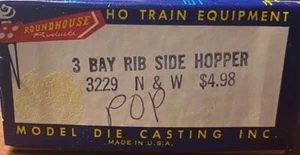 Roundhouse HO - 3-Bay Rib side Hopper Norfolk & Western 18290 - 3229 - SWC4 - Picture 1 of 2