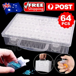 64 Slots Diamond Painting Accessories Storage Box Art Nail Embroidery Jewelry A - Picture 1 of 11