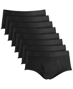 Club Room Men's Briefs 8-Pack Full Cut Tagless No Ride Up Black Small (29-31)NIP - Picture 1 of 3