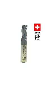 FRAISA SWISS End Mill 7.5mm HSS PM Shank Dia 8MM Coat 3-Flute No124 - Picture 1 of 9