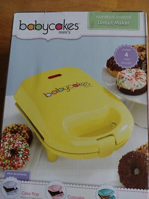 Babycakes mini’s - Recubrimiento antiadherente - Mini donut maker - Amarillo - Hace 4 donuts Foto 1 de 2