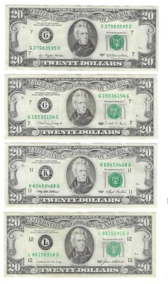 Series 1977,  1980 CHICAGO, 1993 DALLAS $20 YOUR CHOICE LOT M-21 - Image 1 of 2