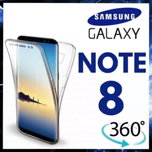 COVER 360 Per SAMSUNG GALAXY NOTE 8 Custodia Fronte Retro TRASPARENTE Silicone - Foto 1 di 6