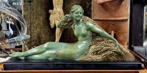 DEMETRE CHIPARUS BRONZE SCULPTURE DECO SLEEK DEMETER GREEK GODDESS WHEAT C-1920 - Picture 1 of 7
