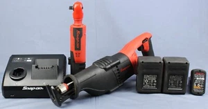Snap-On CTRS8850A 18V Reciprocating Saw/ CTR861A 3/8" 14.4V Cordless Ratchet Set - Picture 1 of 19