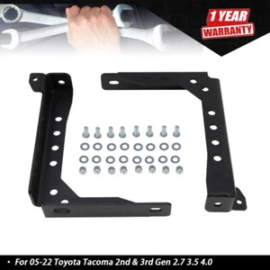 Pairs Black Steel Bed Stiffener Brackets For Toyota Tacoma 05-22 2nd & 3rd Gen - Foto 1 di 8