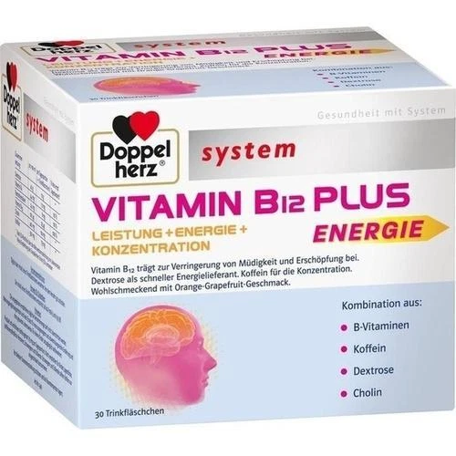 QUEISSER PHARMA GMBH & CO. KG DOPPELHERZ Vitamin B12 Plus system Trinkampullen 30X25ml PZN 9071361