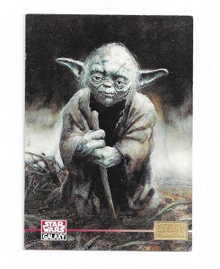 Star Wars Galaxy 3 1st Day Production Parallel Foil Card 360 Yoda