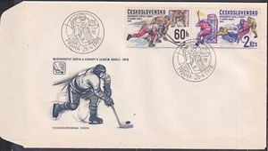 CZECHOSLOVAKIA 1978 SC#2172/73 FDC, 5th European Ice Hockey Championships. - Foto 1 di 1